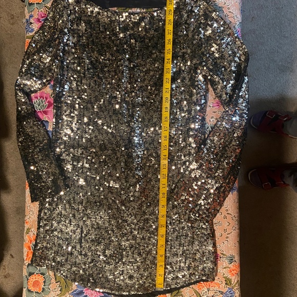 Backless free people sequin long sleeve mini dress XS - Picture 6 of 12